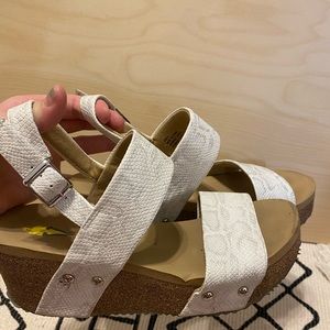 White Leopard Sandals